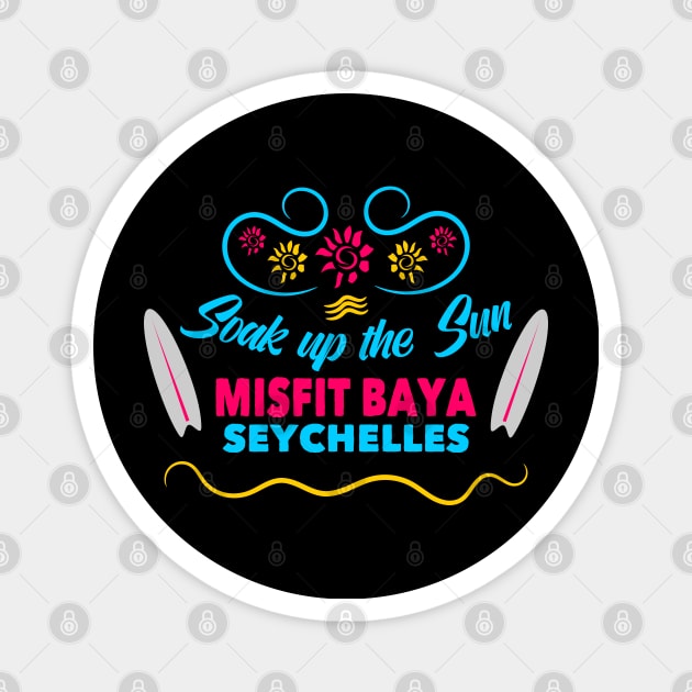 Surfing Misfit Baya Seychelles in Pink for Surfers Magnet by etees0609